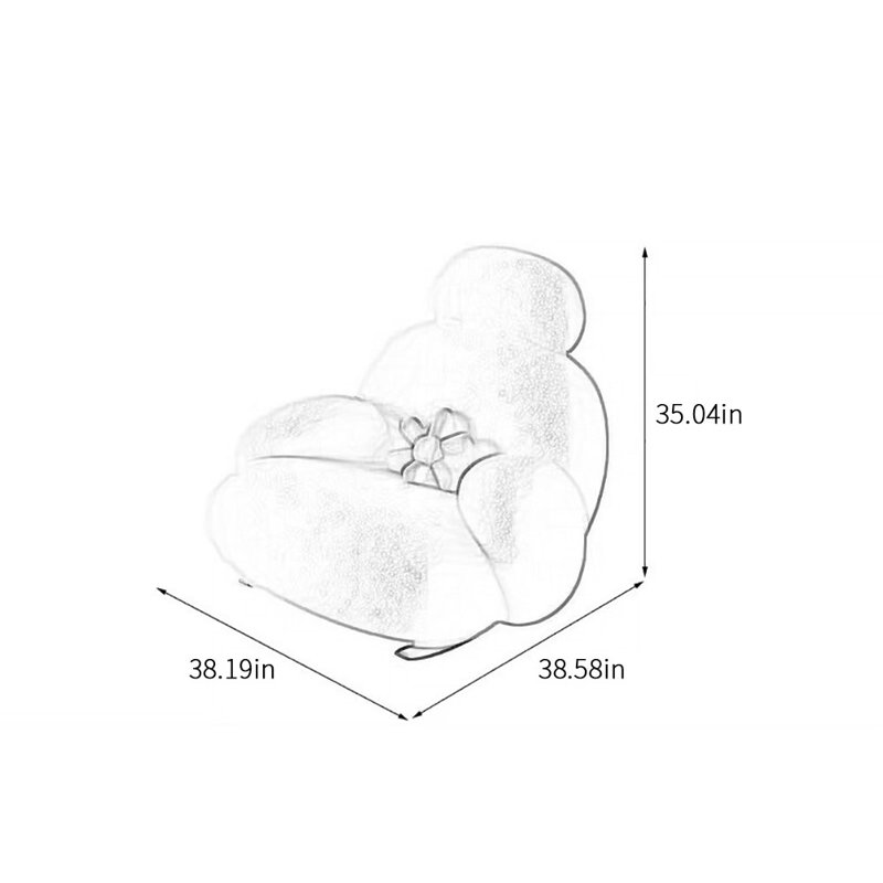Chaise berçante décontractée, Crème