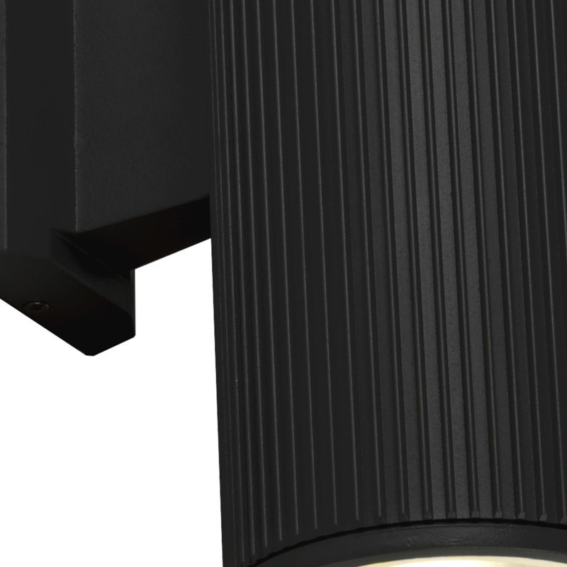 Cliburn 21.5cm H Outdoor Armed Sconce, Black