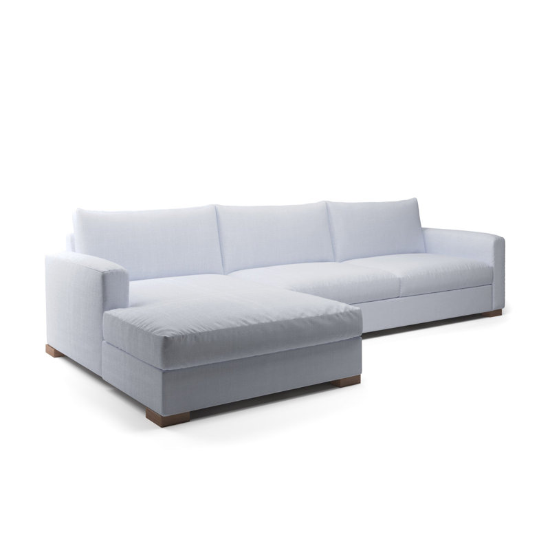 Perfect Sectional Chaise, White Polyester Blend