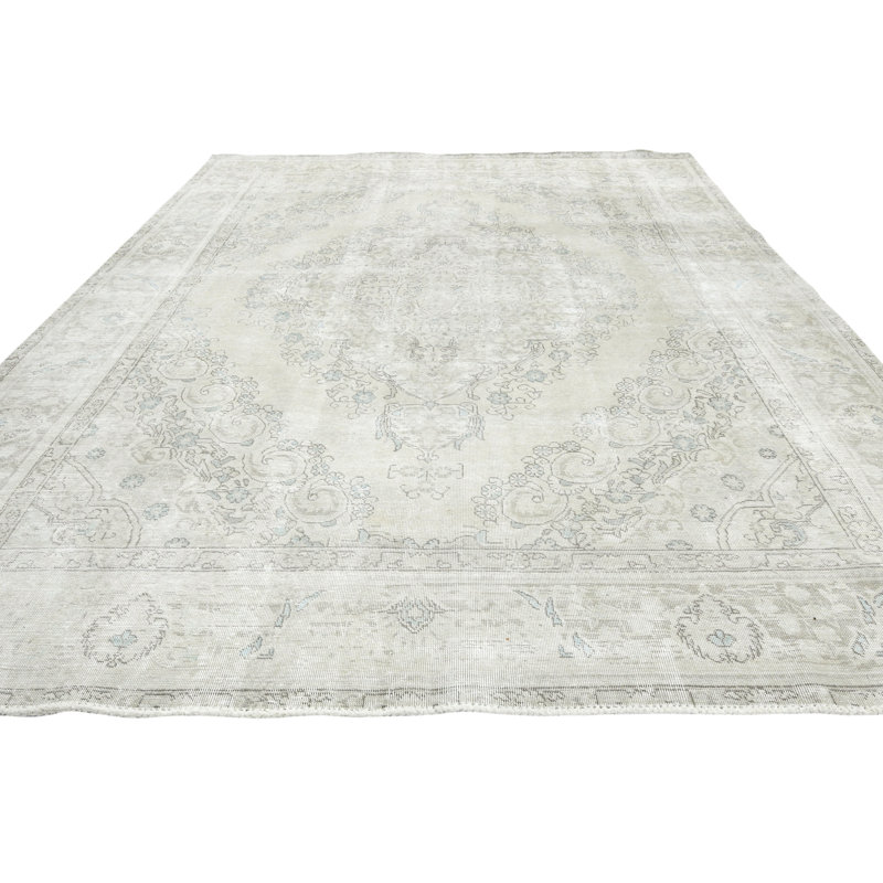 Fyzcoa One-of-a-Kind Rectangle 9'2" x 12'1" Area Rug in Beige/Brown/Cream