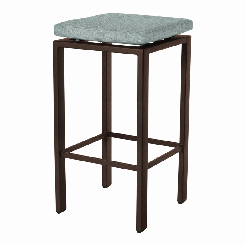Aris Outdoor Bar Stool, Flagship Stone Sunbrella®, Copper Creek, 31.25"