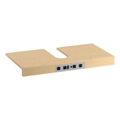Tablette réglable avec prises de courant pour un meubles-lavabos sur mesure 30" avec 2 portes kohler