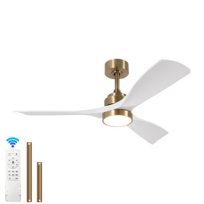 Ventilateur de plafond à DEL avec pales en ABS 48 po Flynama avec lumières et télécommande incluses 3 pales