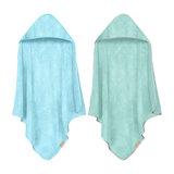 Ensemble de 2 serviettes de bain à capuchon de couleur unie, serviette de bain en coton, serviette ultra douce et absorbante, ensemble de serviettes unisexes, cadeaux d'anniversaire, 30 po x 30 po