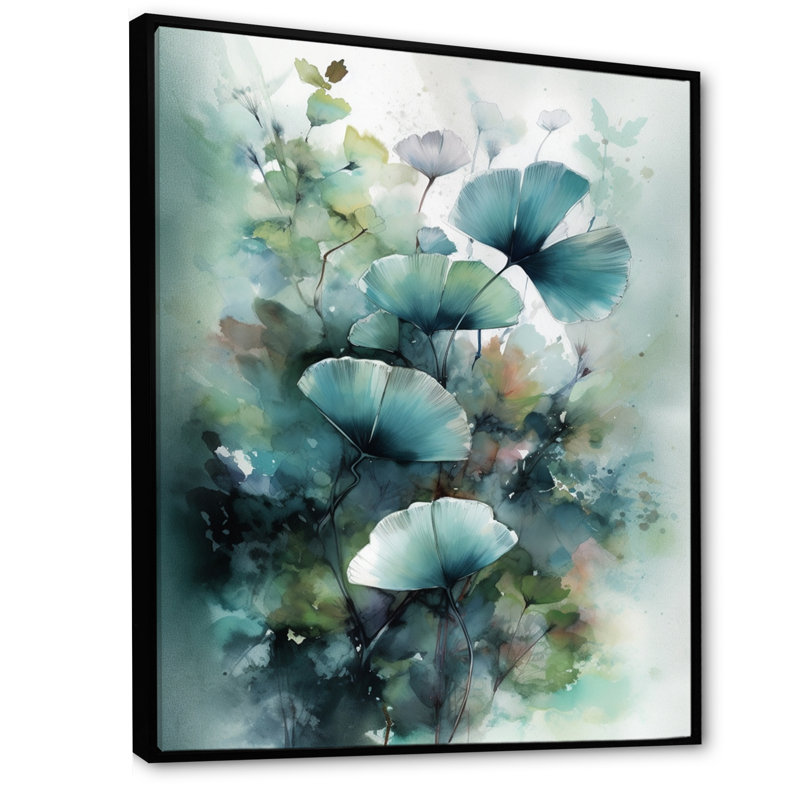 Rubenia mystique de fougère III sur toile, H 32 po x l 24 po x P 1 po, Cadre flottant noir