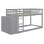 Lit superposé simple au-dessus de simple avec 4 tiroirs et 3 tablettes - gris