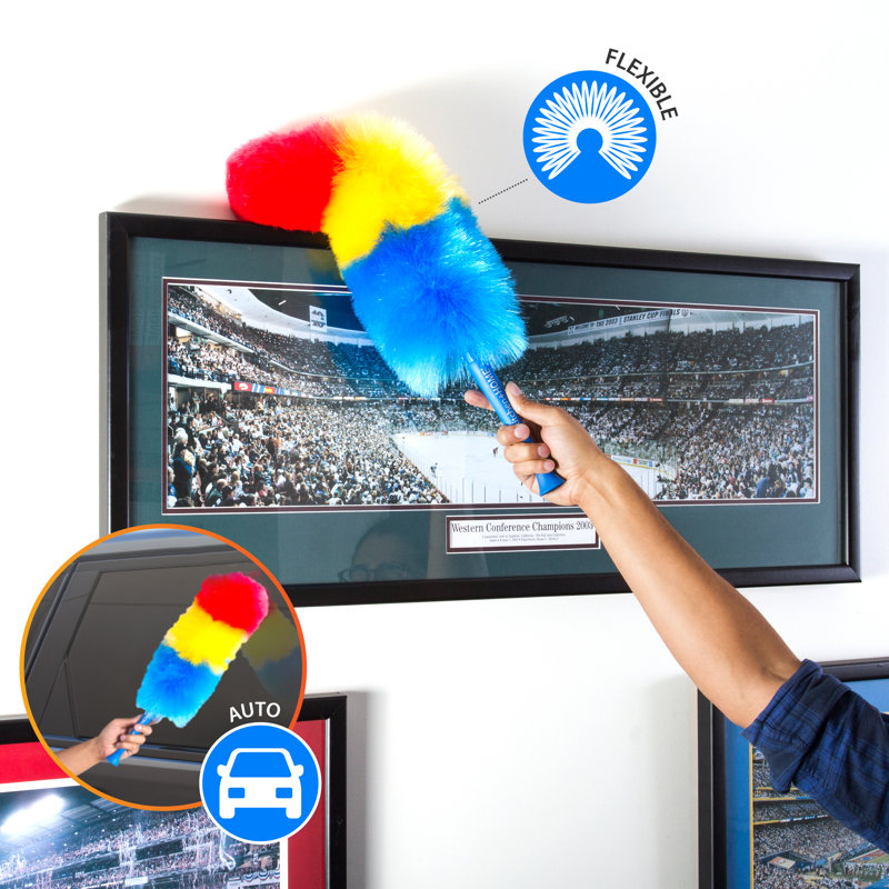 23" Multicolor Electrostatic Feather Duster with Handle