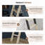 Échelle de bibliothèque en bois massif-1280599217