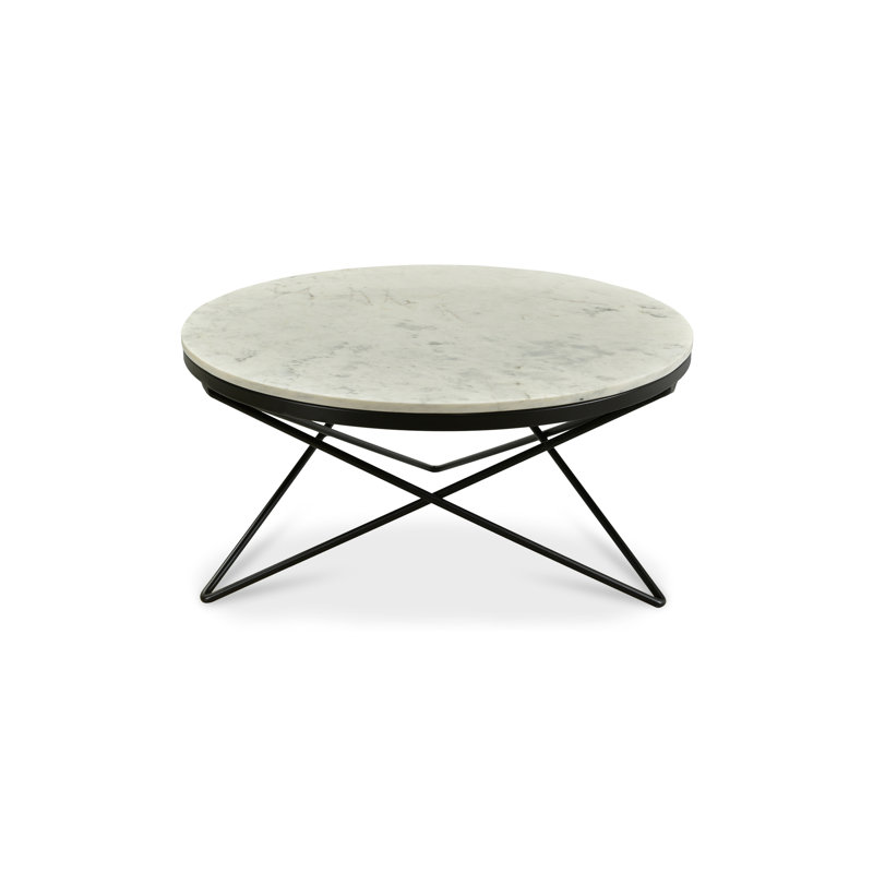Haley Marble Coffee Table, Black