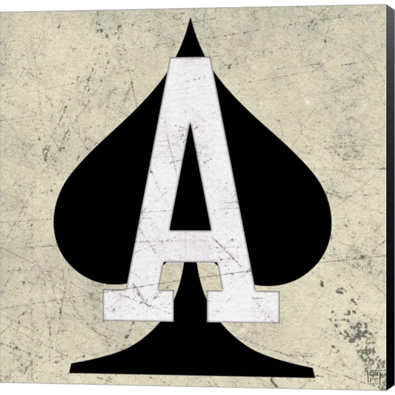 Ace Of Spades by Aubree Perrenoud - Wrapped Canvas Print, 24" H x 24" W x 1.5" D