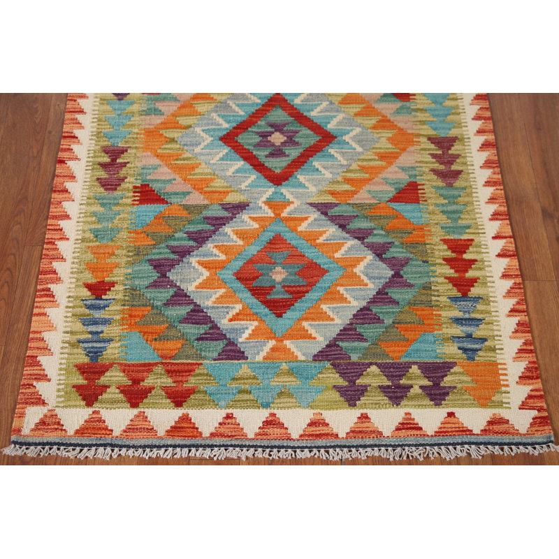 South Western Kilim Oriental Accent Rug 3x4