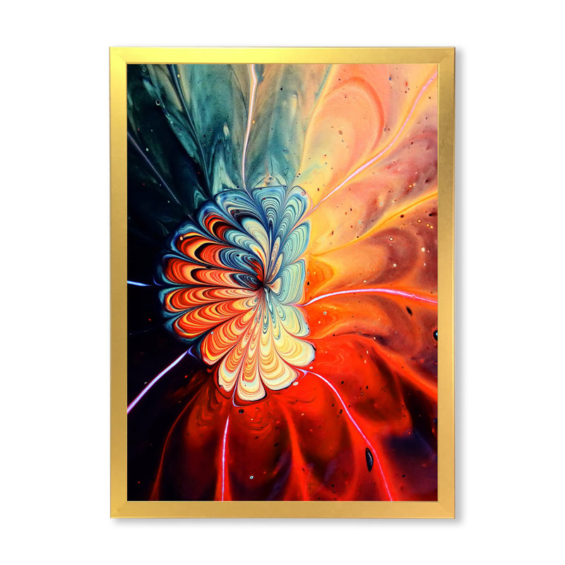 Reproduction d'art sur toile, "Abstract", Impression dorée sur toile encadrée, H 12 po x l 8 po x P 1 po