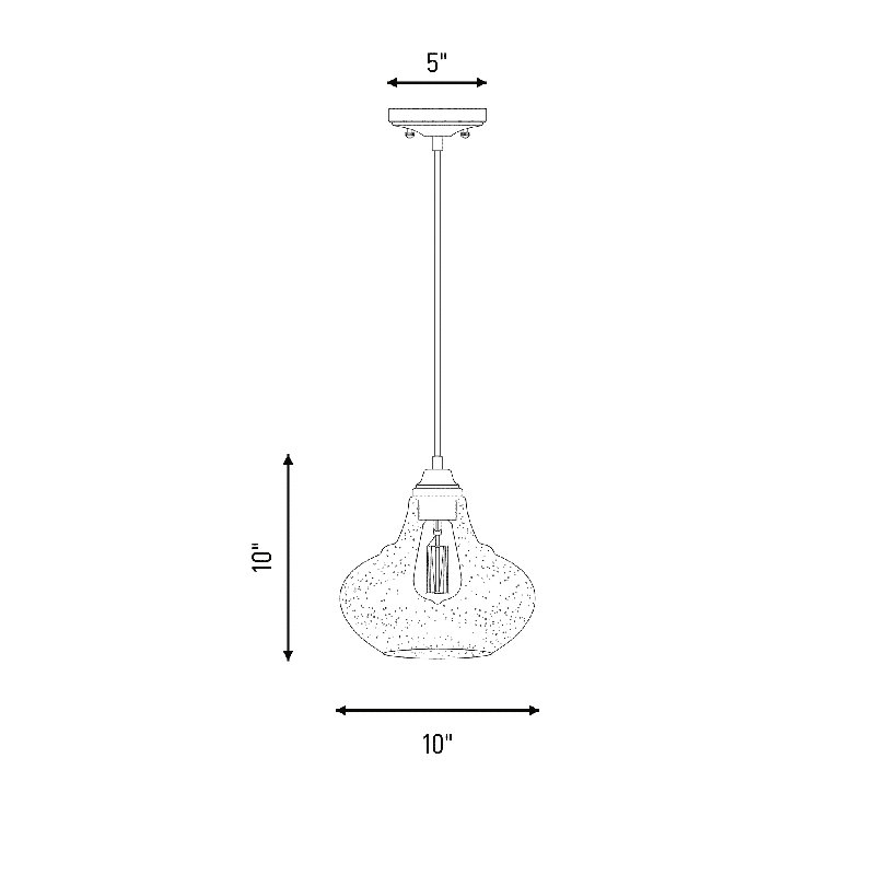 Roderick 1 - Light Schoolhouse Pendant in Brass, Brass