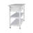 Stainless Steel Table Top White Kicthen Cart With Two Drawers