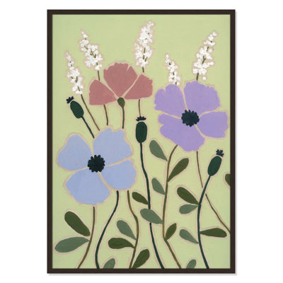 Maura "Woodblock Floral III" Print