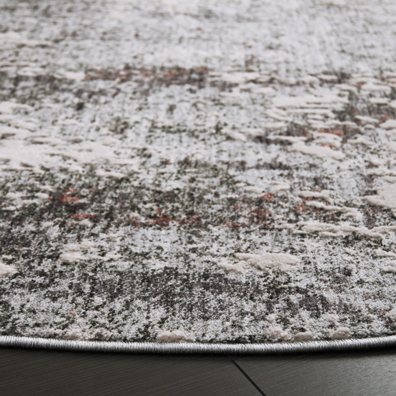 Scarlett 408 Performance Abstract Rug, Round 6'7"