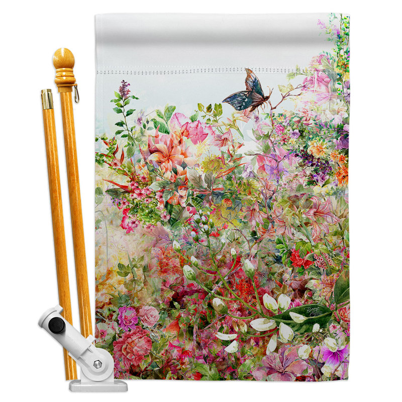 Double Sided 40'' H x 28'' W Polyester Flag Set