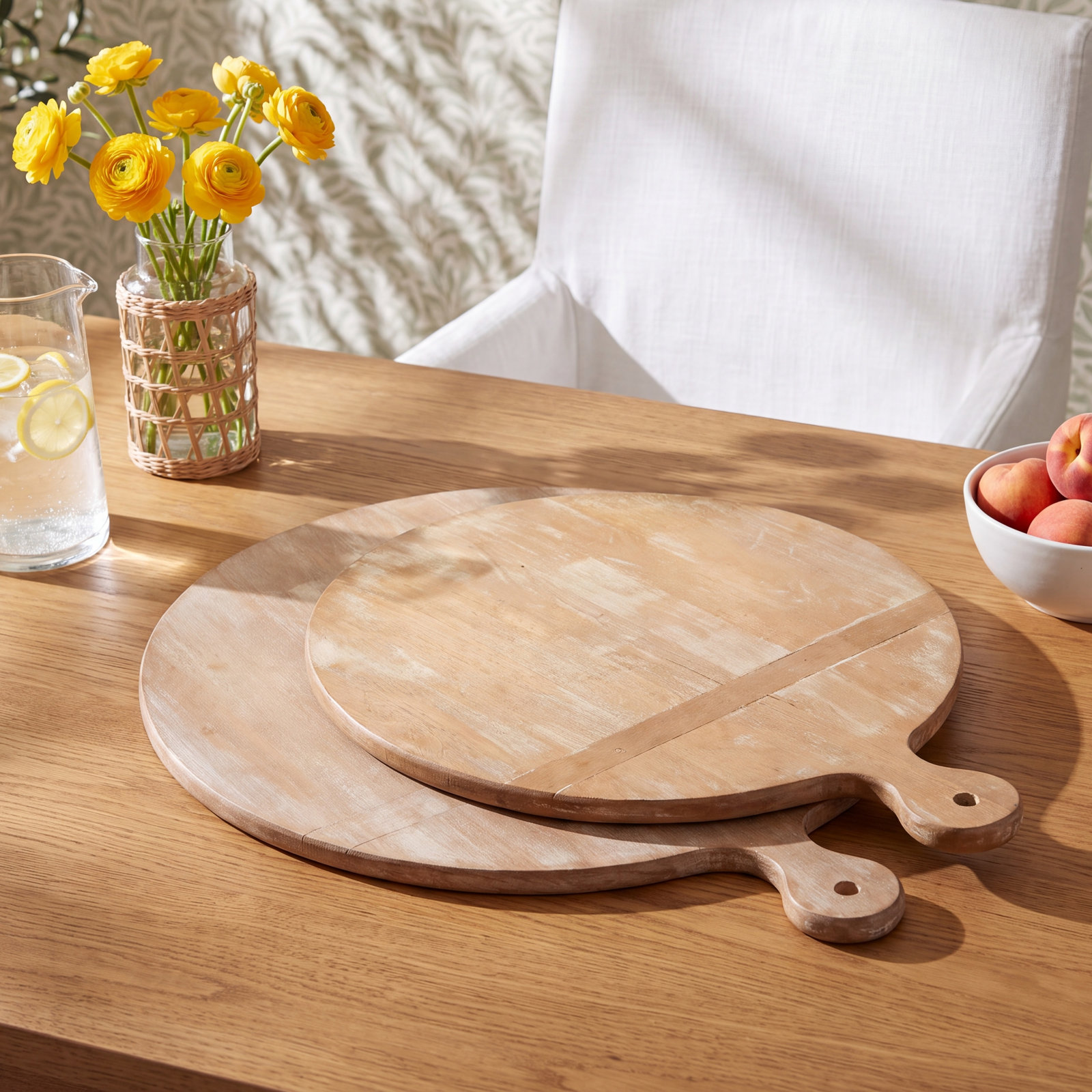 Jana 2-Piece Rubberwood Cutting Board Set