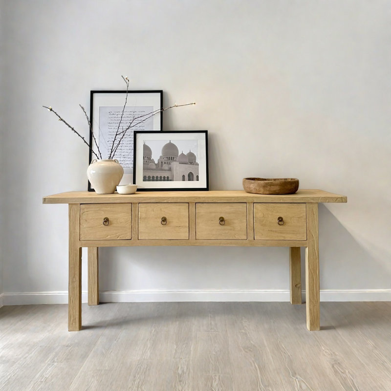 Console de style champêtre, H 30,71 po x l 70,87 po x P 15,75 po