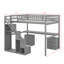 Lit mezzanine double avec commode, bureau et bande lumineuse-17862987
