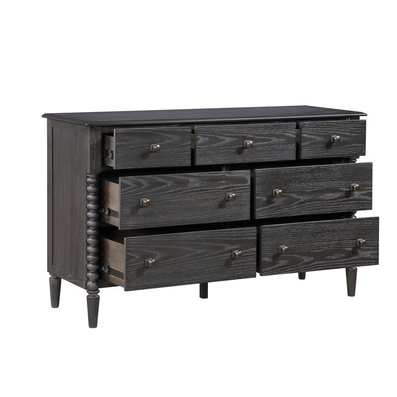 Commode à sept tiroirs avec miroir