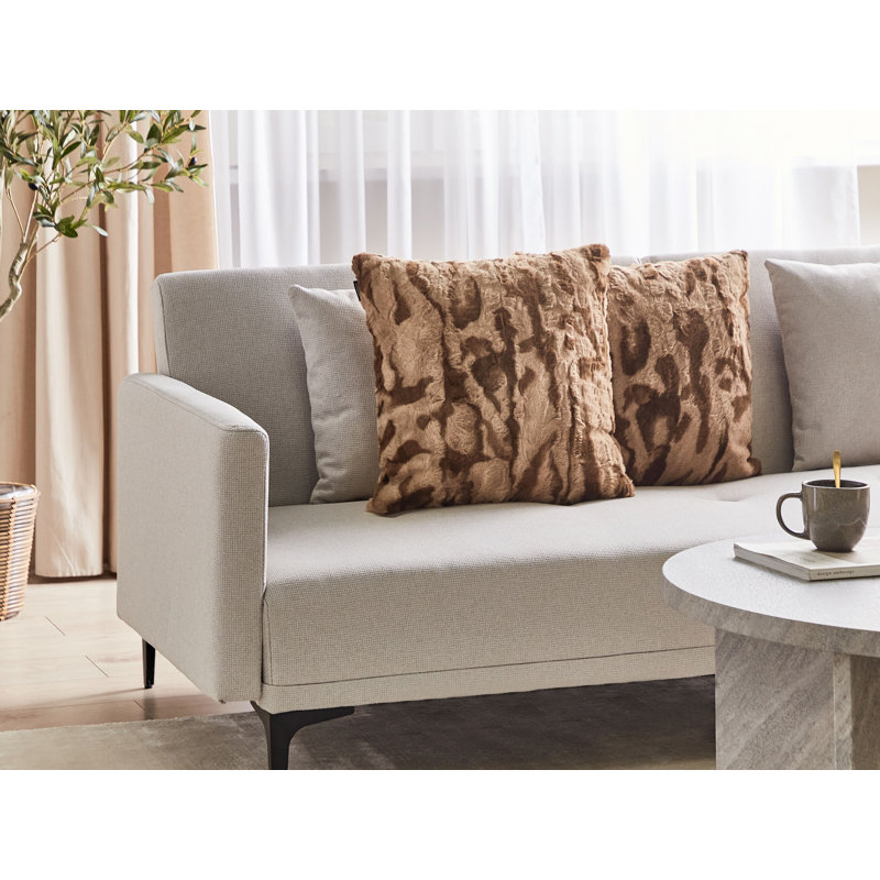 Ajoloko Animal Print Brown Square Cushion