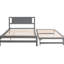 Lit plateforme double avec lit gigogne réglable en bois de pin massif-1527425916