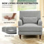 Upholstered Cotton Blend Armchair-1829530927