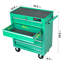 Coffre à outils à 5 tiroirs, armoire de rangement pour outils pour le garage avec 4 roues et système de verrouillage, vert