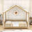 House Bed With Slats And Safety Railings-723540006-723540007