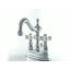 Robinet de salle de bain central à 4 poignées à fixation sur comptoir à 3 trous Kingston-40186808