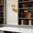 Single Gold Metal Wall Sconce, Wireframe Shade, Versatile Modern-luxe Lighting