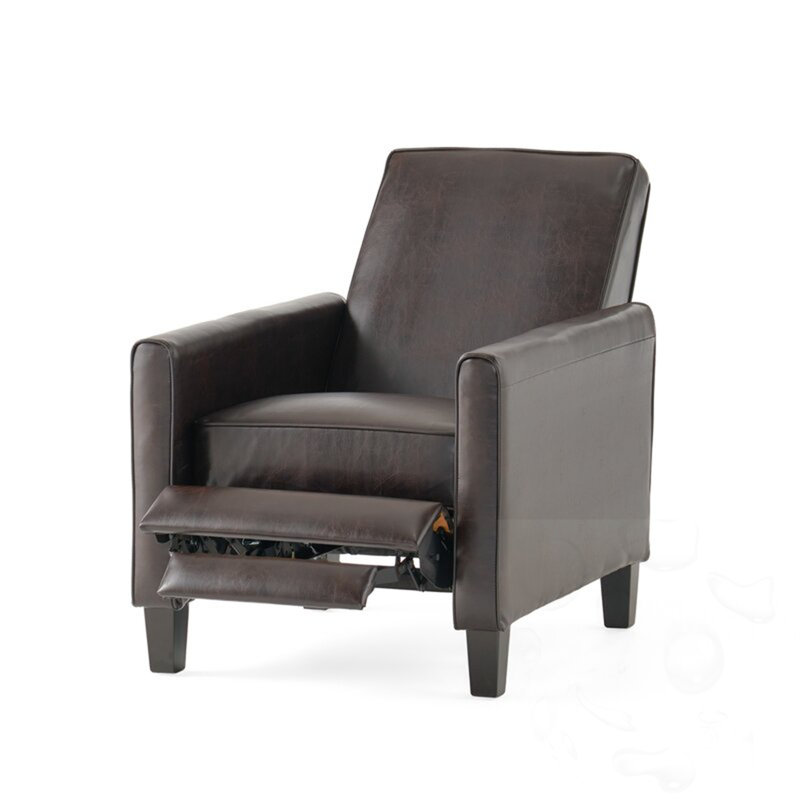 Fauteuil inclinable rembourré réglable avec repose-pieds extensible, Brown