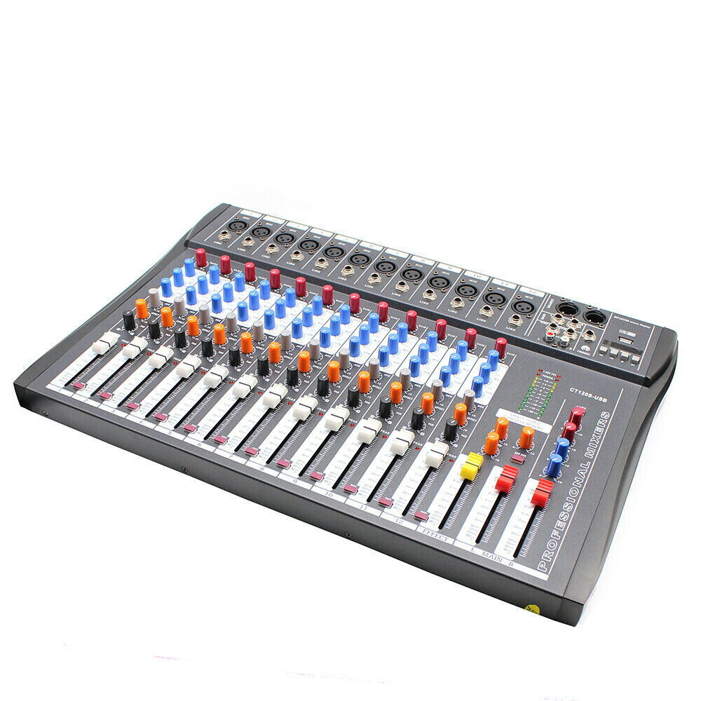 Professional 12 Channels Sound Board Mixer