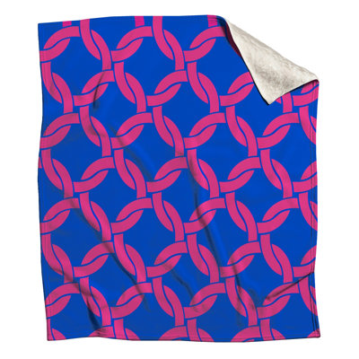 Couvertures à motif entrelacé rose et bleu