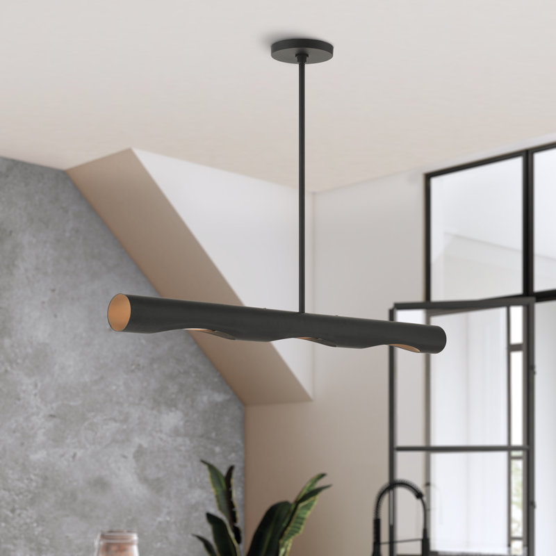 Azria 3 - Light Kitchen Island Pendant, Black