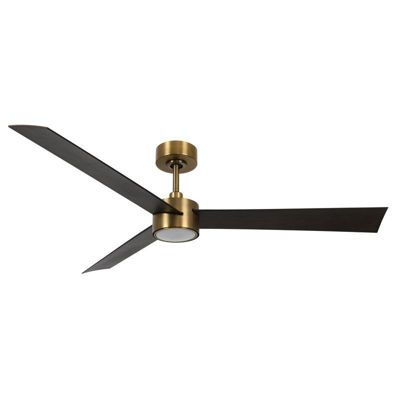 Audri 132cm Ceiling Fan with Light Kit, Walnut