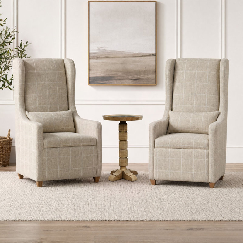 Ensemble de fauteuils d'appoint et de table à oreilles Deemston 3 pièces - Anacardier