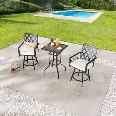 Akshitha 2 - Person Patio Dining Set with Square Table
