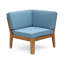 GRENADA 5 SEATER ACACIA WOOD SECTIONAL SOFA SET, BLUE