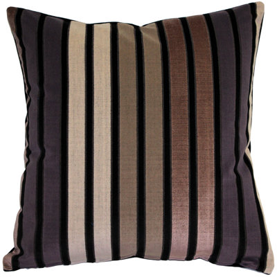 Amethyst Stripes Velvet Throw Pillow