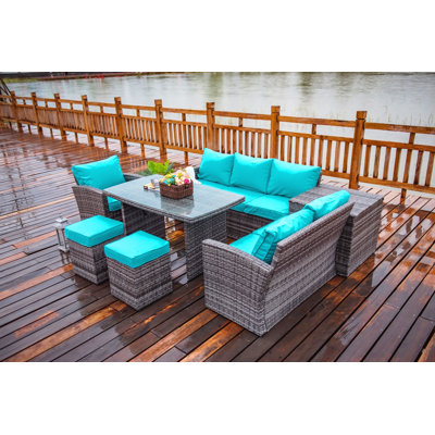 Baecher Wicker 6-Person Outdoor Seating Group with Cushions