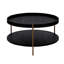 Ensemble de 2 tables basses rondes modernes à 2 niveaux pour le salon (y compris la table basse, sans les chaises)