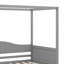 Lit simple avec auvent et deux tiroirs, structure de plateforme en bois avec tête de lit-1519147353