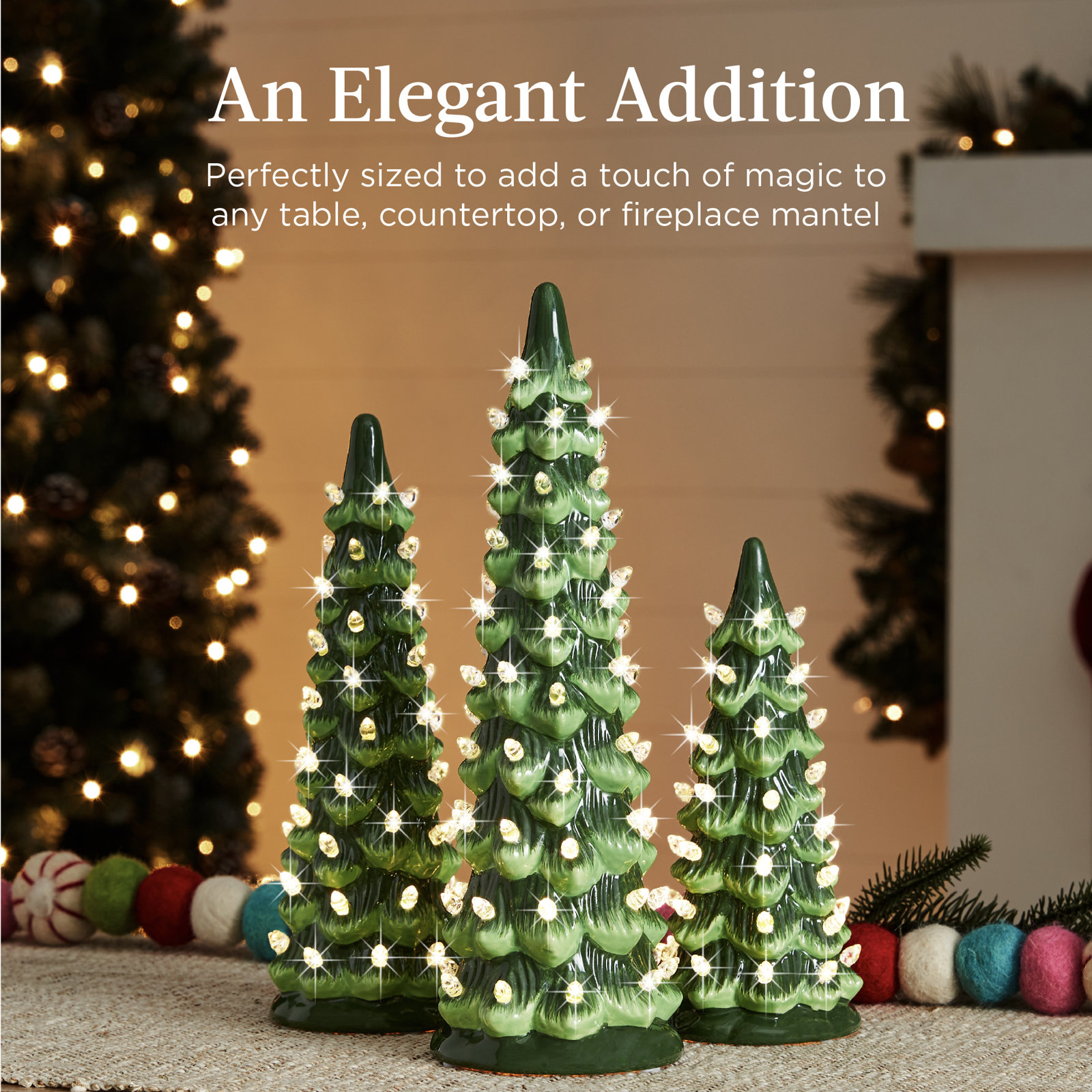 Lighted Artificial Christmas Tree, Clear/White Lights