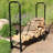  Beid Outdoor Steel Firewood Log Rack with Protective PVC Cover - 4' - 850-lb Capacity-845048333