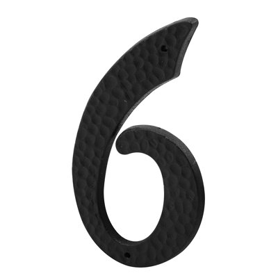 3 po numéro de maison 6 ou 9, plastique, noir avec clous (paquet de 2)