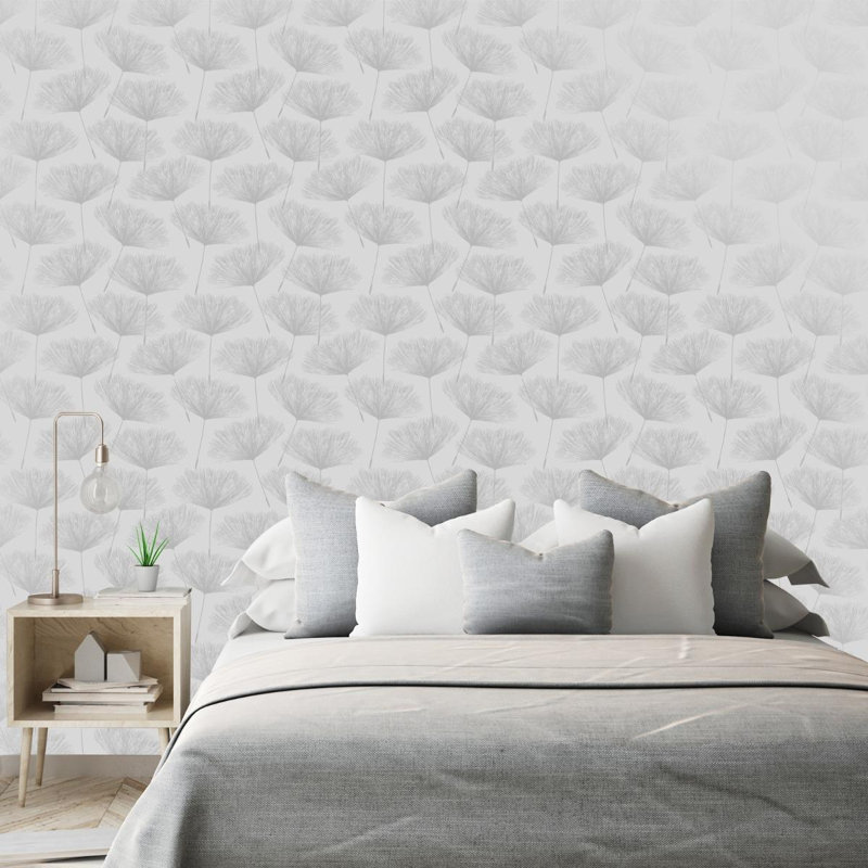 Dutch Wallcoverings Wallpaper Fleur, Grey