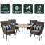 Curnow Rattan Wicker 4 - Person Seating Group with Cushions