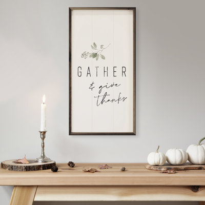 Gather And Give Thanks Greenery White